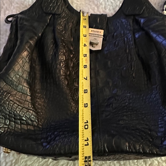 BRAHMIN BAG Black Melbourne croc Embossed shoulder handbag - Picture 13 of 15